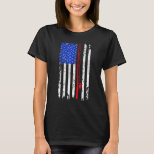 T-shirt Drapeau américain Pêche Vintage
