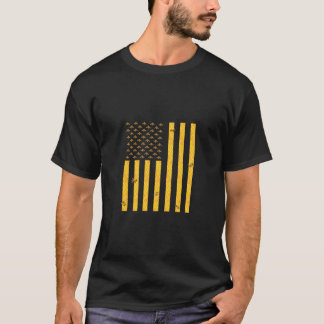 T-shirt Drapeau américain peigne de miel Bee Bee