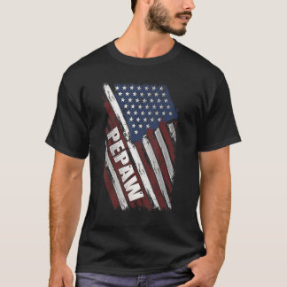 T-shirt Drapeau américain Pepaw vintage 4 juillet Grand-pè
