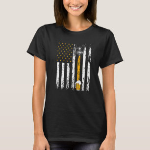 T-shirt Drapeau Américain Perdu Patriotique Artisanat Band