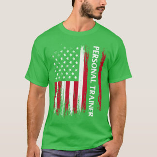 T-shirt Drapeau américain Personalrainer Instructeur de fi