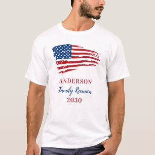 T-shirt Drapeau américain personnalisé de la réunion de fa