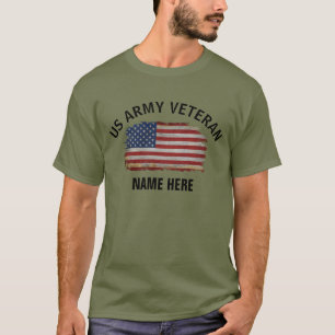T-shirt Drapeau américain personnalisé pour vétéran améric