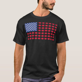 T-shirt Drapeau américain Pickleball 4 juillet patriotique