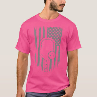 T-shirt Drapeau américain Pickleball Vêtements Pickleball