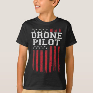 T-shirt Drapeau américain pilote drone Patriot nous patrio