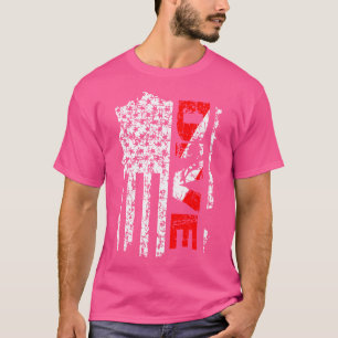T-shirt Drapeau américain plongée 4 juillet plongée sous-m