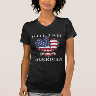 T-shirt Drapeau américain polonais Eagle