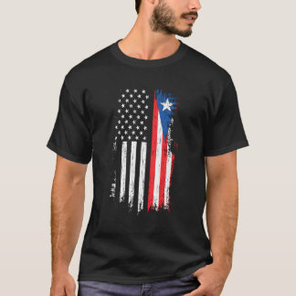 T-shirt Drapeau américain portoricain - Porto Rico Usa