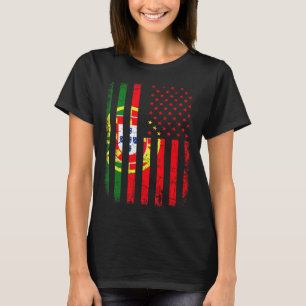T-shirt Drapeau Américain Portugais Fierté du Portugal Amé