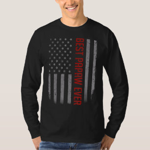 T-shirt Drapeau américain pour Fête des pères Best Papa