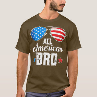 T-shirt Drapeau américain pour frère correspondant 4e