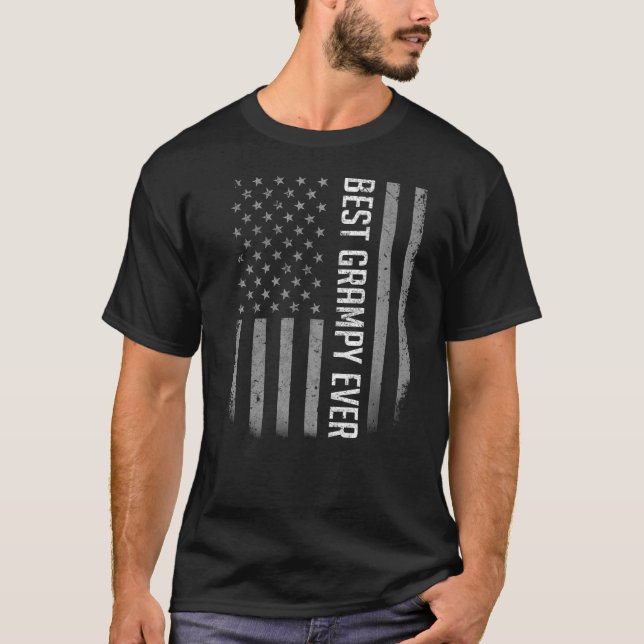 T-shirt Drapeau américain pour père (Devant)