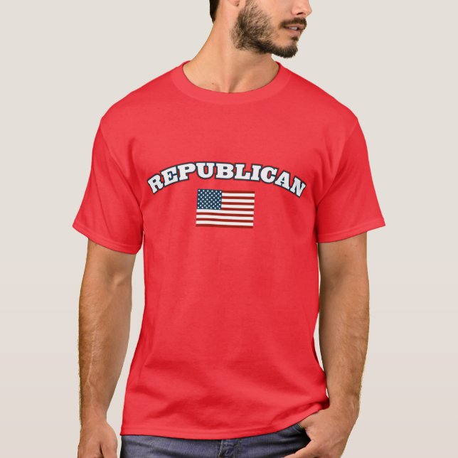 T-shirt Drapeau américain républicain (Devant)