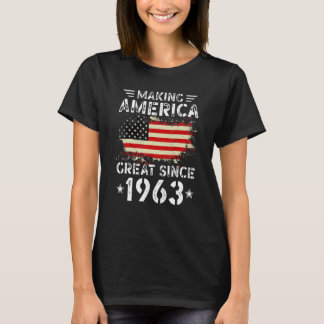 T-shirt Drapeau américain Retro Bir