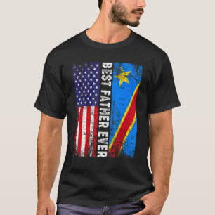 T-shirt Drapeau américain rétro Drapeau du Congo Meilleur