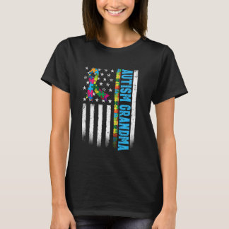 T-shirt Drapeau américain rétro Grand-mère sensibilisation