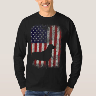 T-shirt Drapeau américain Rottweiler Chien patriotique amé
