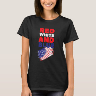 T-shirt Drapeau américain rouge blanc et bleu USA