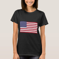 Drapeau américain rouge bleu patriotique noir t-sh