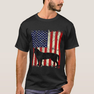 T-shirt Drapeau Américain Rouge Heeler Bleu Chien De Bétai