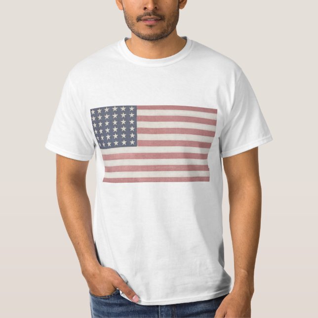 T-shirt Drapeau américain rustique Americana (Devant)