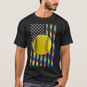 T-shirt Drapeau américain sensibilisation sur l'autisme so