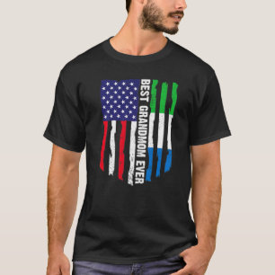 T-shirt Drapeau américain Sierra Leone Drapeau meilleur gr