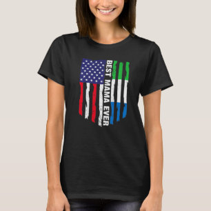 T-shirt Drapeau américain Sierra Leone Drapeau meilleur ma