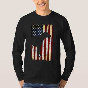 T-shirt Drapeau américain Silhouette Rhodesian Ridgeback 4