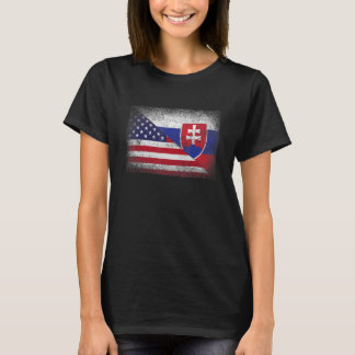 T-shirt Drapeau américain Slovaquie Hommes Femmes Patrioti