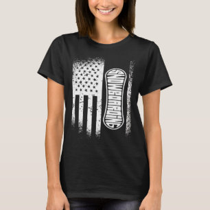 T-shirt Drapeau américain Snowboard