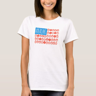 T-shirt Drapeau américain souriant patriotique Diversité