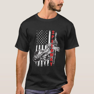 T-shirt Drapeau américain Speedway Bike S