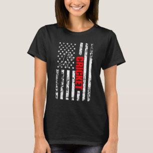 T-shirt Drapeau américain Sports Patriotique Cricket