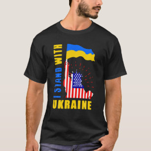 T-shirt Drapeau américain Statue de la Liberté Debout avec