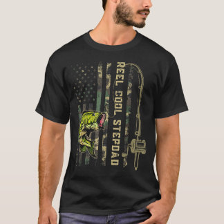 T-shirt Drapeau américain Stepdad Camouflage Cool Mens Ree