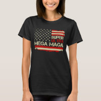 Drapeau américain Super Ultra Mega Maga Anti Biden