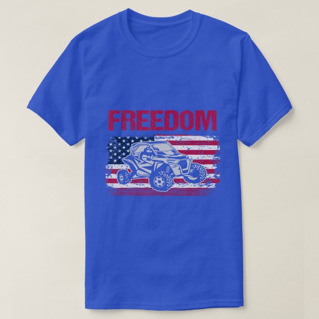 T-shirt Drapeau américain SXS UTV Off Road Racing Outdoor (Design devant)