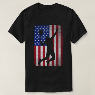 T-shirt Drapeau Américain Tennis Pour Hommes Femmes