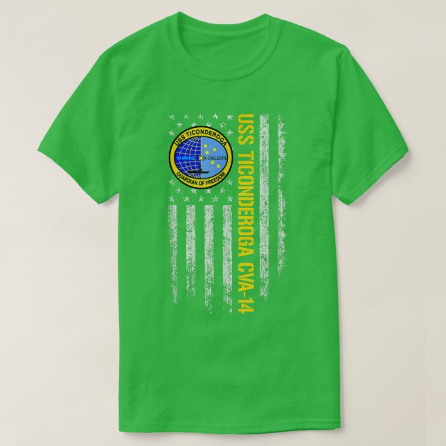 T-shirt Drapeau américain Ticondéroga CVA14 (Design devant)