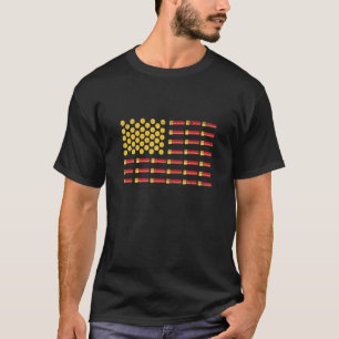 T-shirt Drapeau américain Tirs de fusil 1