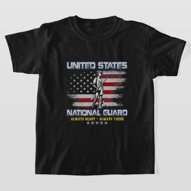 T-shirt Drapeau américain toujours prêt (Poser)