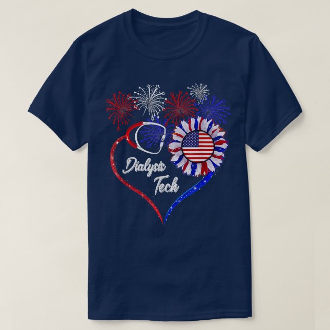 T-shirt Drapeau américain Tournesol L (Design devant)