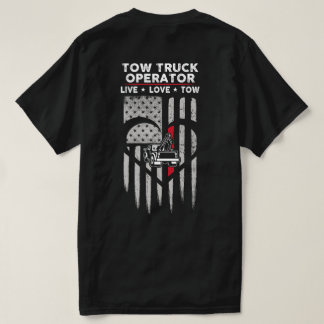 T-shirt Drapeau américain - Truck Truck Operator Decal