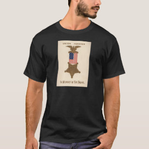 T-shirt Drapeau américain Union Médaille Guerre de Sécessi