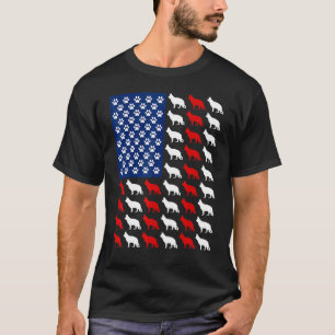 T-shirt Drapeau américain Usa Berger allemand Quatre Juil