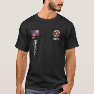 T-shirt Drapeau américain USA Karaté américain Kyokushin c