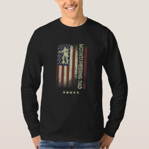 T-shirt Drapeau américain USA Papa d'alpinisme 1