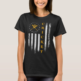 T-shirt Drapeau américain Usa vintage Équipe de cricket Jo